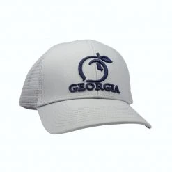 Hats Peach State Pride Georgia Mesh Back Ash Gray Hat