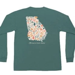 Peach State Pride GA Floral State Pocket Tee