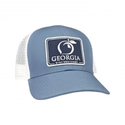 Hats Peach State Pride Georgia Patch Lake Blue & Navy Trucker Hat
