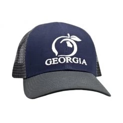 Men's Peach State Pride 'Georgia Mesh Back' Trucker Hat - Navy/Charcoal Bill