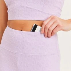 Mono B Athleisure Mono B Staying Sassy Lavender Textured Biker Shorts Summer SALE