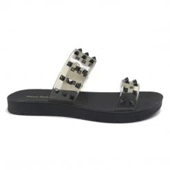 Purple Door Boutique Swimwear Captiva Studded Black Sandals