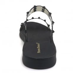Purple Door Boutique Swimwear Captiva Studded Black Sandals