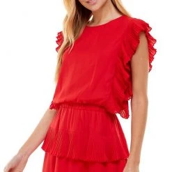 Purple Door Boutique Glamorous Red Tiered Dress