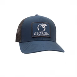 Hats Peach State Pride Georgia Patch Trucker Hat - Breaker Blue & Charcoal