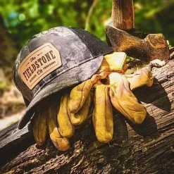 Hats Fieldstone Outdoors Fieldstone Leather Patch Trucker Hat