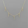 Purple Door Boutique Dainty Drip Bar Gold Necklace Jewelry