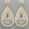 Purple Door Boutique New Arrivals Silver Beaded Teardrop Earrings