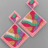 Purple Door Boutique Boldy Beautiful Pink Seeded Earrings Jewelry