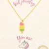 Purple Door Boutique Kids Epoxy Yellow Ice Cream Necklace New Arrivals