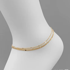Purple Door Boutique Gold Multi Chain Anklet