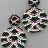 Purple Door Boutique New Arrivals Black Wave Multi Beaded Earrings