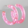 Purple Door Boutique Pink Celluloid Hoop Earrings New Arrivals
