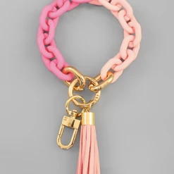 Purple Door Boutique Pink Chain Bracelet Keychain Accessories/Gifts