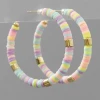 Purple Door Boutique Pastel Rubber Beaded Hoop Earrings New Arrivals