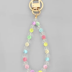Purple Door Boutique Multicolor Smiley Face Keychain Accessories/Gifts