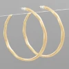 Purple Door Boutique Jewelry Worn Gold Hammered Hoop Earrings