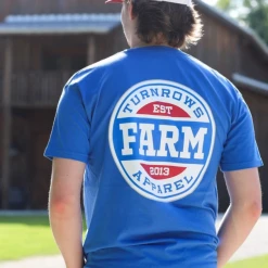 T-Shirts Turnrows 'Farm Medallion' Short Sleeve - Cobalt