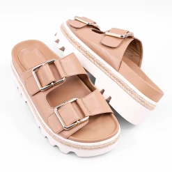 Shu Shop Xyla Tan Slide Sandals