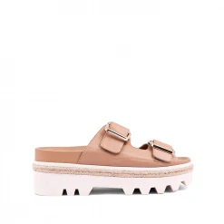 Shu Shop Xyla Tan Slide Sandals