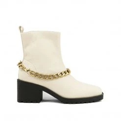 Shu Shop Yenni Off White Bootie Shoes