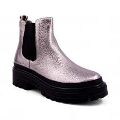 Shu Shop New Arrivals Yaneth Silver Platform Booties