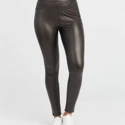 Spanx Leather Like Black Skinny Pants