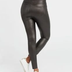 Spanx Leather Like Black Skinny Pants
