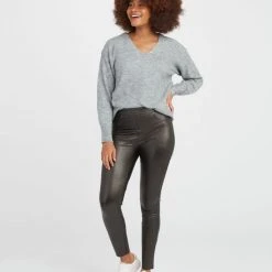 Spanx Leather Like Black Skinny Pants