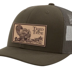 Tried And True Leather Turkey Patch Trucker Hat Chocolate Hats