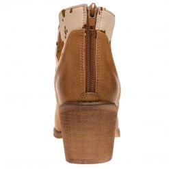 Purple Door Boutique West Chic Beige Cow Print Booties Western Styles