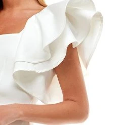 Purple Door Boutique New Arrivals Chic Ruffles White Dress