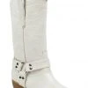 Purple Door Boutique New Arrivals Evon Croc Print Cream Cowgirl Boots