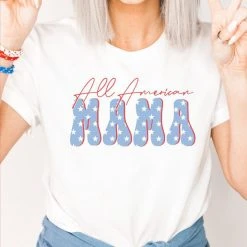Purple Door Boutique All American Mama Graphic Tee New Arrivals