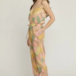 Purple Door Boutique Aztec Daydreams Sage Lemon Jumpsuit New Arrivals
