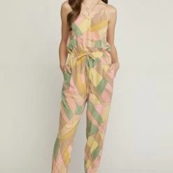 Purple Door Boutique Aztec Daydreams Sage Lemon Jumpsuit New Arrivals