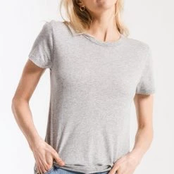 Summer SALE Z Supply 'The Perfect Crew' Tee - Heather Grey