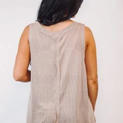 Purple Door Boutique Knitted Dreams Mocha Tank Top Summer SALE