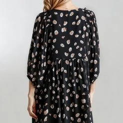 Purple Door Boutique Running Wild Black Animal Print Babydoll Dress Summer SALE