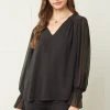 Purple Door Boutique Ladies Night Out Black Blouse