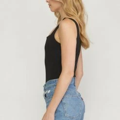 Purple Door Boutique Wishful Heart Black Bodysuit