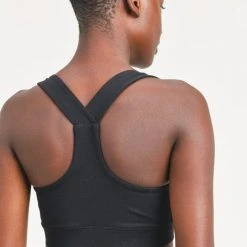 Mono B Athleisure New Arrivals Mono B Black Y-Back Sports Bra