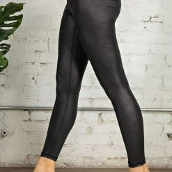 Purple Door Boutique Better Basic Black Chintz Leggings