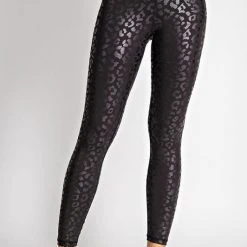 Purple Door Boutique Chintz Leopard Print Black Leggings New Arrivals