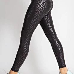 Purple Door Boutique Chintz Leopard Print Black Leggings New Arrivals