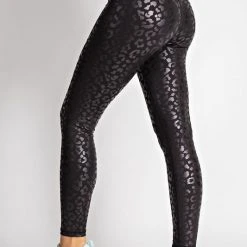 Purple Door Boutique Chintz Leopard Print Black Leggings New Arrivals