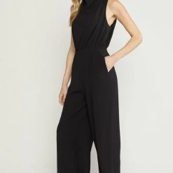 Purple Door Boutique Easy Days Black Sleeveless Jumpsuit