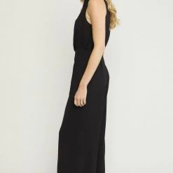 Purple Door Boutique Easy Days Black Sleeveless Jumpsuit