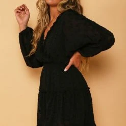 Purple Door Boutique Vineyard Days Black Mini Dress New Arrivals
