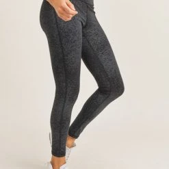 Mono B Athleisure Mono B Black Flake Foil Leggings